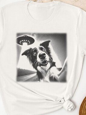 Border Collie Tee, Border Collie Shirt, UFO Sweatshirt, Funny TShirt